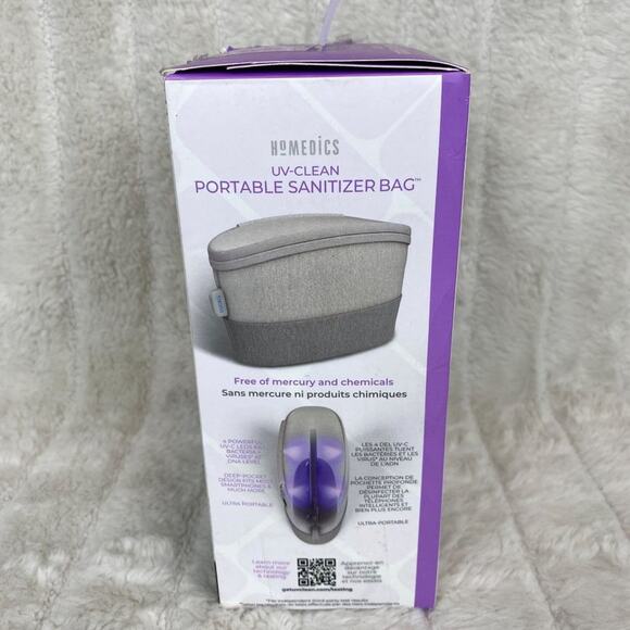 HoMedics UV Clean Sanitizer Bag - Portable UV Light Sanitizer - Grey - Picture 4 of 5